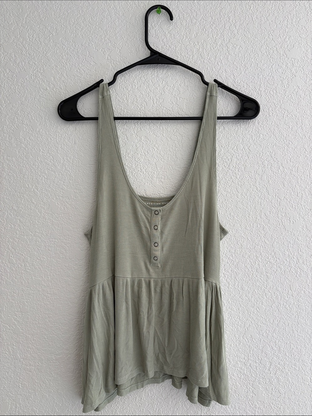 American Eagle Sage Green Babydoll Tank